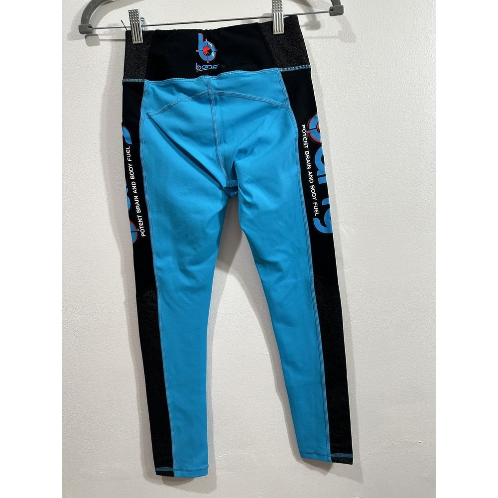 Bang Energy Revolution Women's Athletic Legging Turquoise/ Black SZ XS NWT